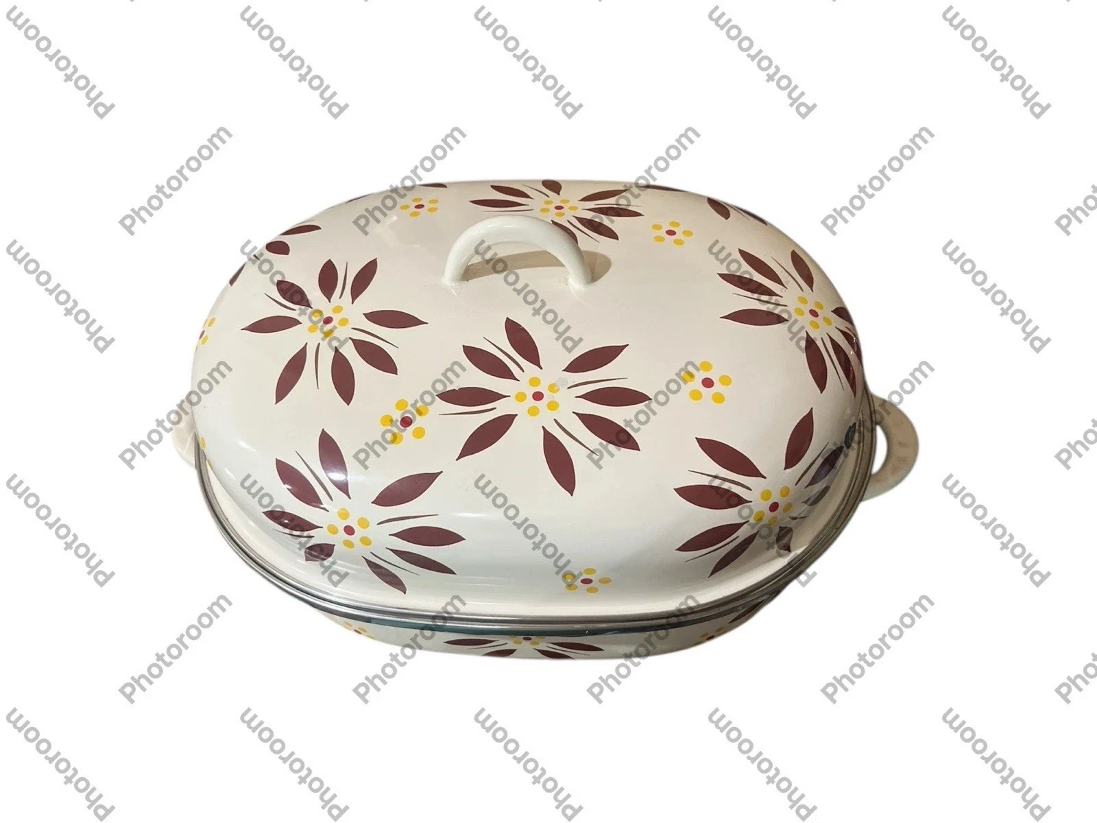 Temp-tations Tara Old World Confetti Enamel Roasting Pan Dutch Oven Pan 8 Pc