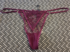 Ann Summers Heart Racer Burgundy Thong Size 14 Rrp £14