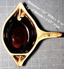 Pfaltzgraff Gourmet 437 Brown Drip Double Spout Gravy Boat Mid Century Stoneware