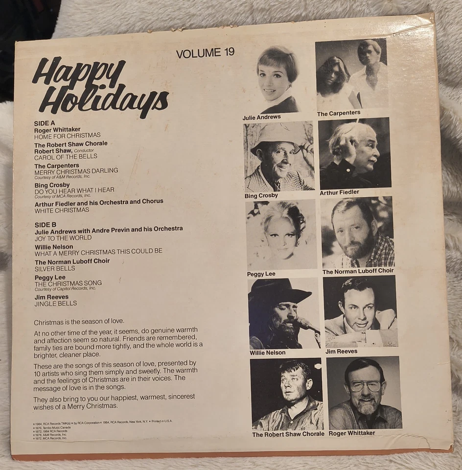 Collectible VG+ Vtg/1984 TRUE VALUE Happy Holidays/Christmas Album Vol.19 Vinyl - Image 3 of 3