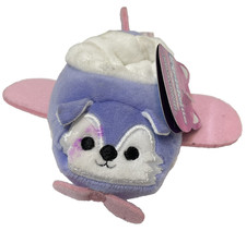 Kellytoy Squishville Squishmellow Airplane Mini Plush Pink Purple with Tag 5"