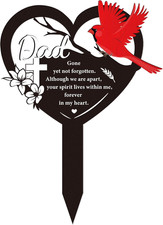 Dad Grave Decorations for Cemetery - Cardinal Grave Markers for Humans Father Me
