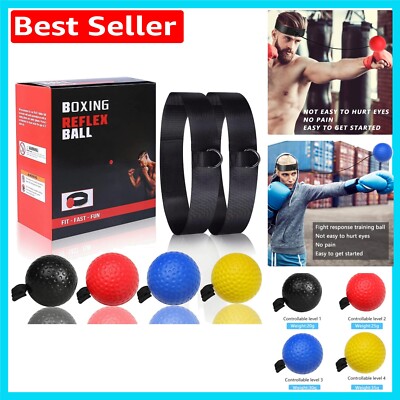Verbesserter Neopren Box Reflex Ball mit Stirnband für alle Altersgruppen - sicheres Training!