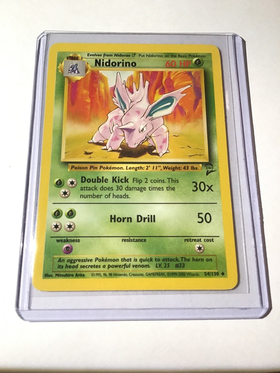 NIDORINO - Base Set 2 - 54/130 - Uncommon - Pokemon Card - Unlimited  Edition NM