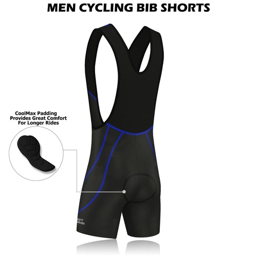 Herren Rad Trägerhose Gepolstert Fahrrad Bike Atmungsaktiv Sommer Racing Fit Hose - Bild 9 von 13