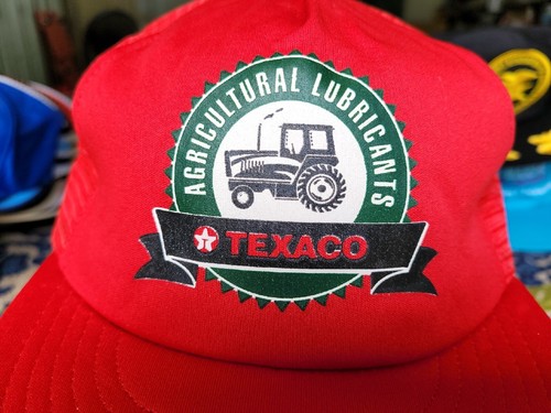 VINTAGE TEXACO AGRICULTURAL LUBRICANTS TRUCKER MESH SNAPBACK HAT CAP - Picture 5 of 7