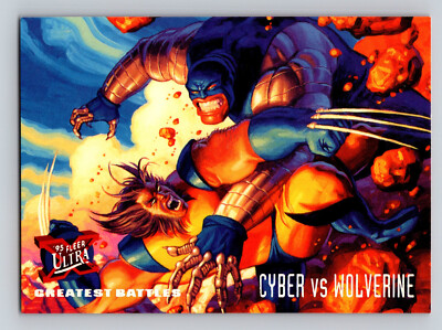 1995 Fleer Ultra X-Men #130 Cyber Vs Wolverine Marvel Comic