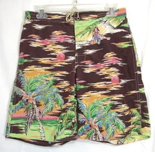 Polo Ralph Lauren Hawaiian Tie Waist Lined Swim Trunks Shorts Large 16-18 EUC