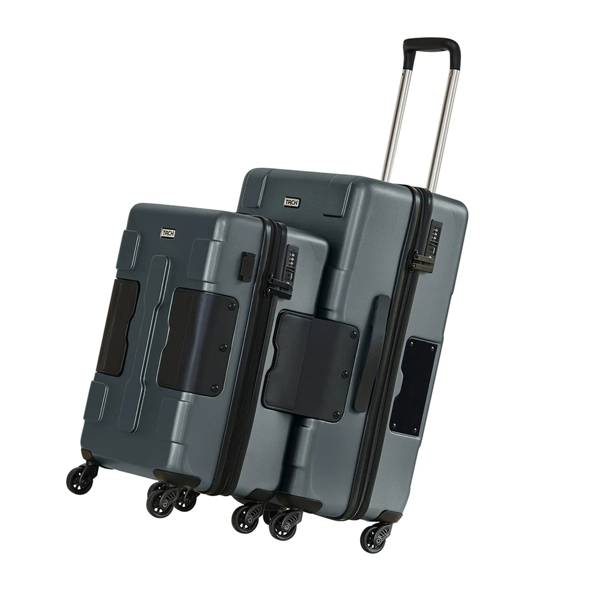 TACH Connectable 2pc Hard Shell Suitcase Luggage Set w/Spinners, Grey (Open  Box) | eBay