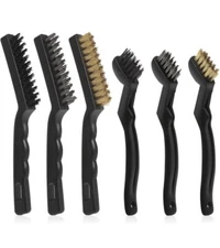Vastools Wire BRUSH cleaning Tool 6 Pc, Detail Wire Brush 9" And 6-3/4"