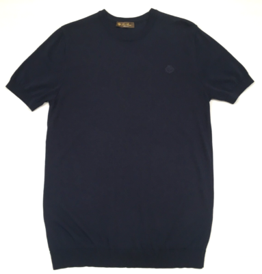 Loro Piana Logo-Embroidered Cotton-Jersey T-Shirt - Blue 