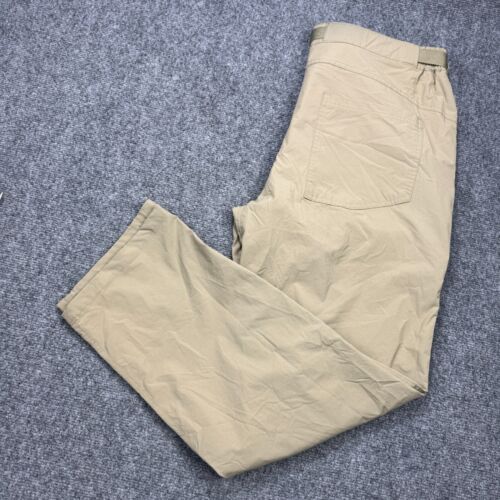 Free Soldier Pants Mens 36 X 30 Tan Cargo Camping Hiking Zip Pockets Belted - Afbeelding 1 van 14