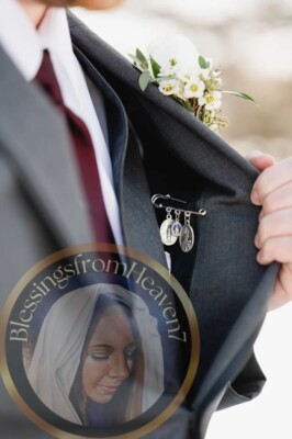 PATRON SAINT WEDDING PIN FOR GROOM