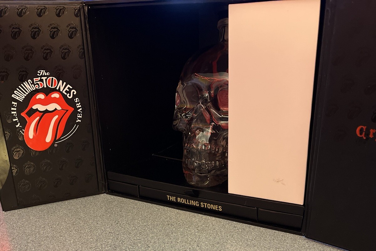 Rolling Stones 50th Anniversary Crystal Head Vodka Skull