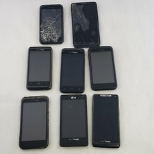 Lot 8 LG HTC Motorola Droid Windows Google Verizon Smart Cell Phone - Untested