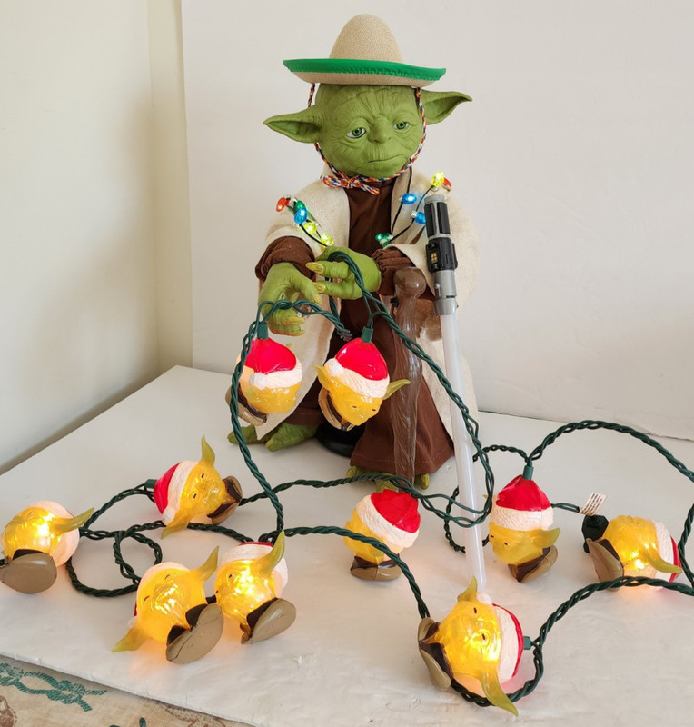 "May The Force Be With You" YODA  Walking Stick/Lightsaber, Talks Moves VIDEO