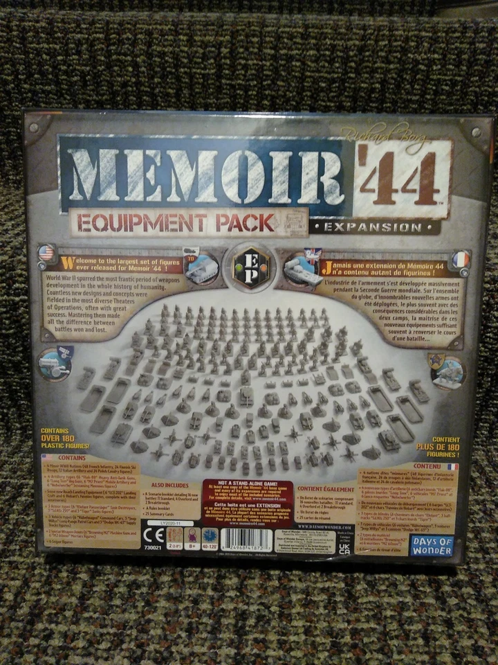Days of Wonder Memoir '44 Equipment Pack Expansion 180+ Figures New in Shrink - Image 2 of 4