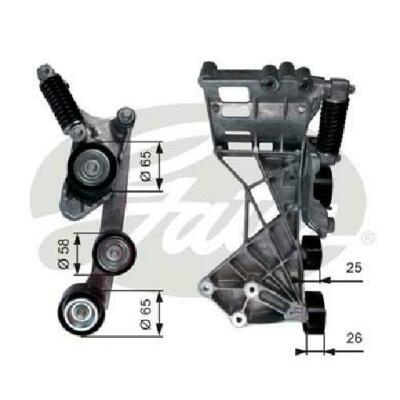 Original GATES Spannrolle Keilrippenriemen T39136 für Mercedes-Benz