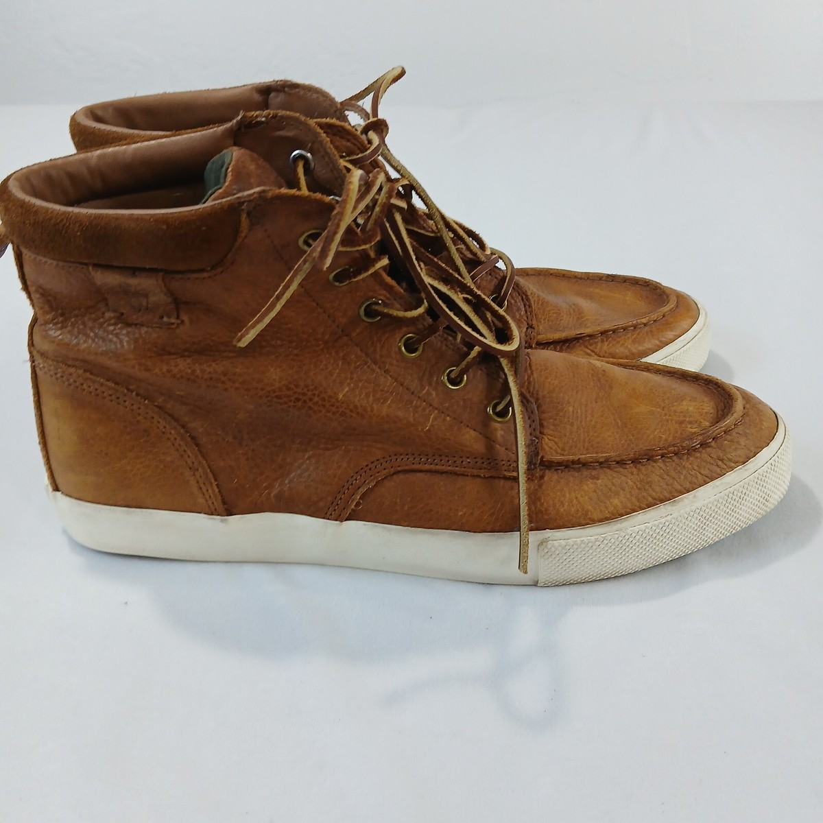 Polo Ralph Lauren Tedd Men\'s High Top Boots Shoes Size 10D Polo Ralph Lauren Oslo High Leather Boots Brown Strap Buckle  main image 2