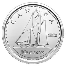 2020 CANADA 10 CENTS BRILLIANT UNCIRCULATED FIRST STRIKE DIME COIN