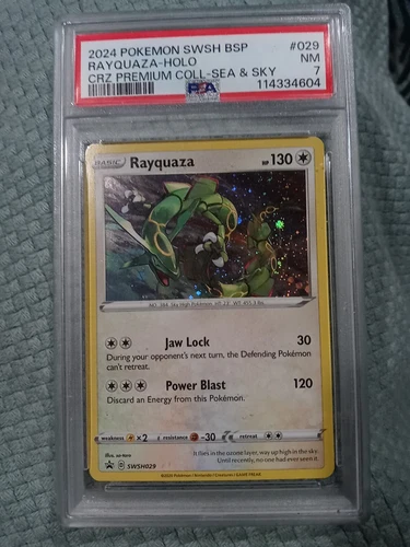 PSA 7 Rayquaza Pokémon 2020 Black Star Promos SWSH029 Near Mint