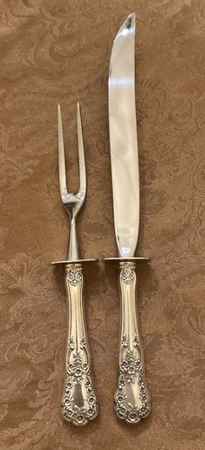 Gorham Sterling Buttercup Large Carving Set 2 Piece No Mono