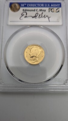 2016 W GOLD MERCURY DIME EDMUND C MOY SIGNED PCGS SP 70 FIRST