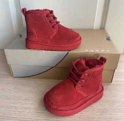 Ugg Neumel II Suede Chukka Red Boots Toddlers - Size 6 C, 7 C, 10 C