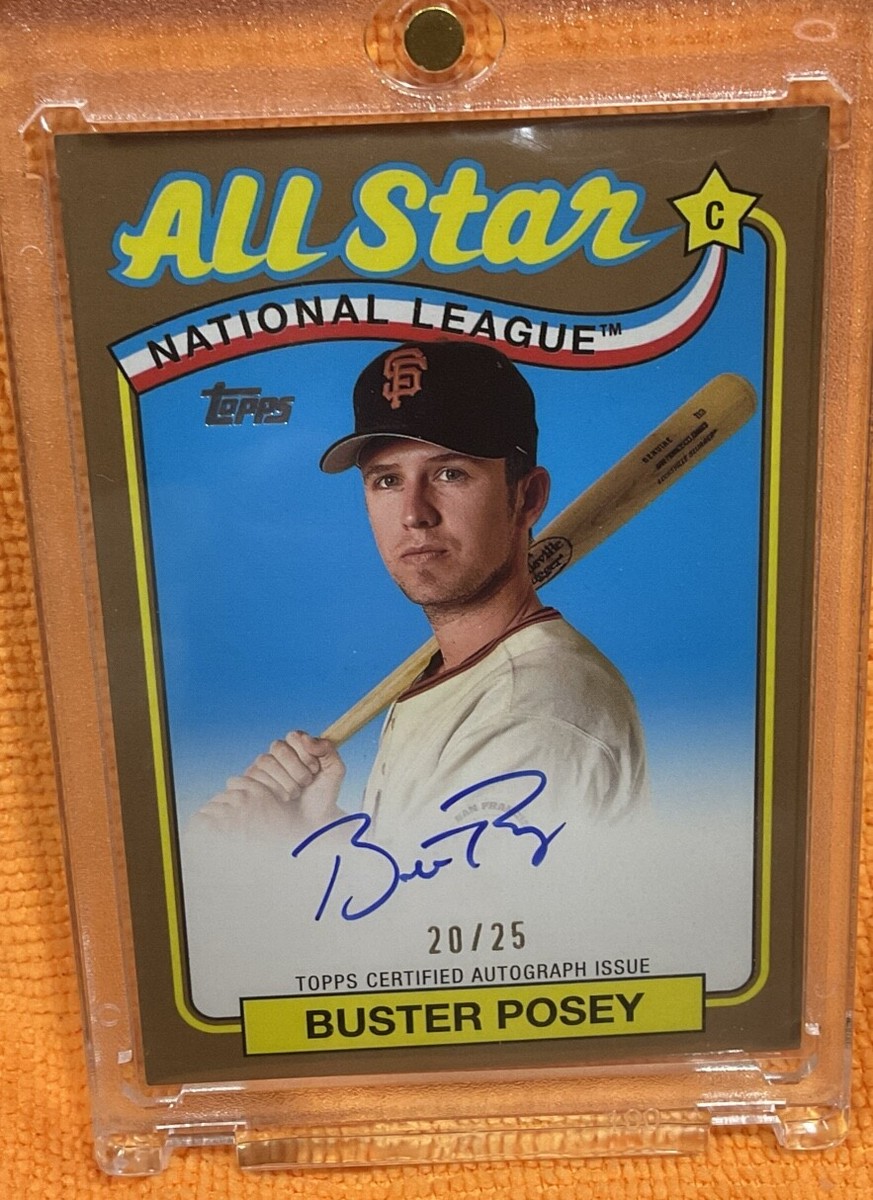 Buster Posey 2024 Topps 1989 Topps All-Star on Card Autograph Gold 