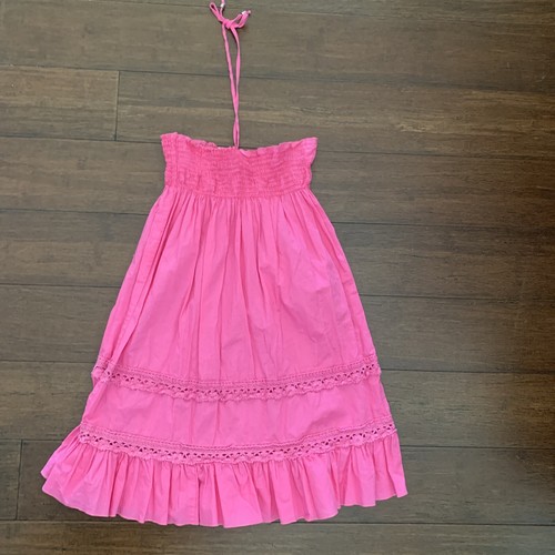 Plum Pudding Girls Size 8 Dress Pink Halter Cotton - Picture 2 of 8