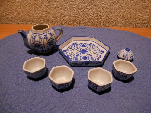 Mini Teeservice asiatischer Stil blau - Bild 6 von 10