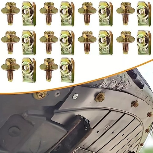 Kit de fijación de coche de 20 piezas pernos duraderos M6x20 mm, arandelas hexagonales de 10 mm de 17 mm clips de tuerca en U - Imagen 4 de 12