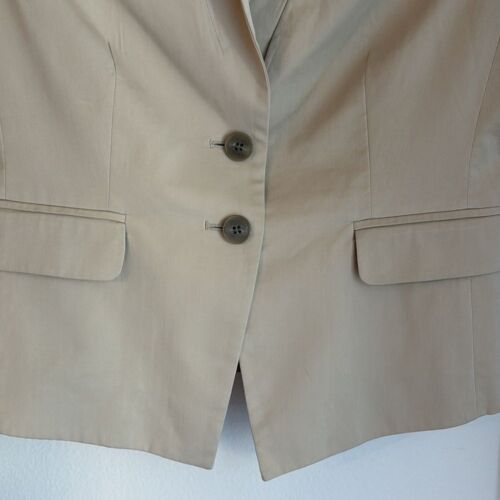 Ann Taylor women’s blazer suit jacket beige nude stretch office work size 2P EUC - Picture 5 of 9