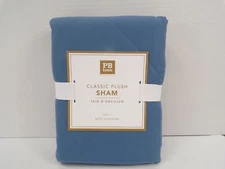 Pottery Barn Classic Plush Sham Euro Copen Blue #9734A