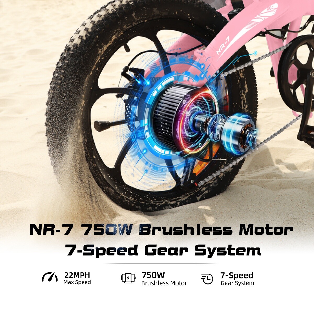 Foldable Electric Bike E-scooters Bicycle Electric 750W Foldable