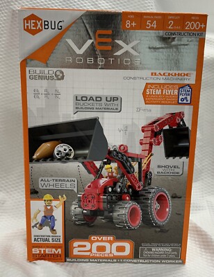 HEX BUG VEX Robotics Backhoe STEM Starter Over 200 Pieces, Ages 8 and Up