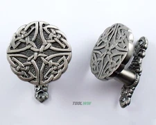 2-pc. Celtic Knot Sword Hanger Set Wall Mount Bracket Hooks