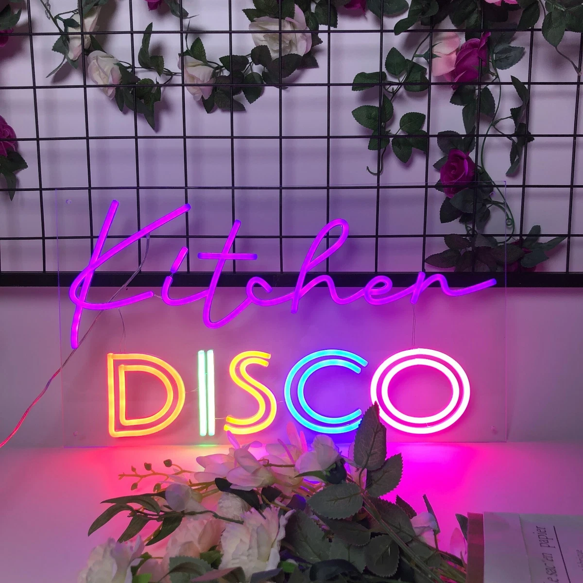 40cm Kitchen Disco LED Neon Sign Night Light Custom Decor Dining Room Decor