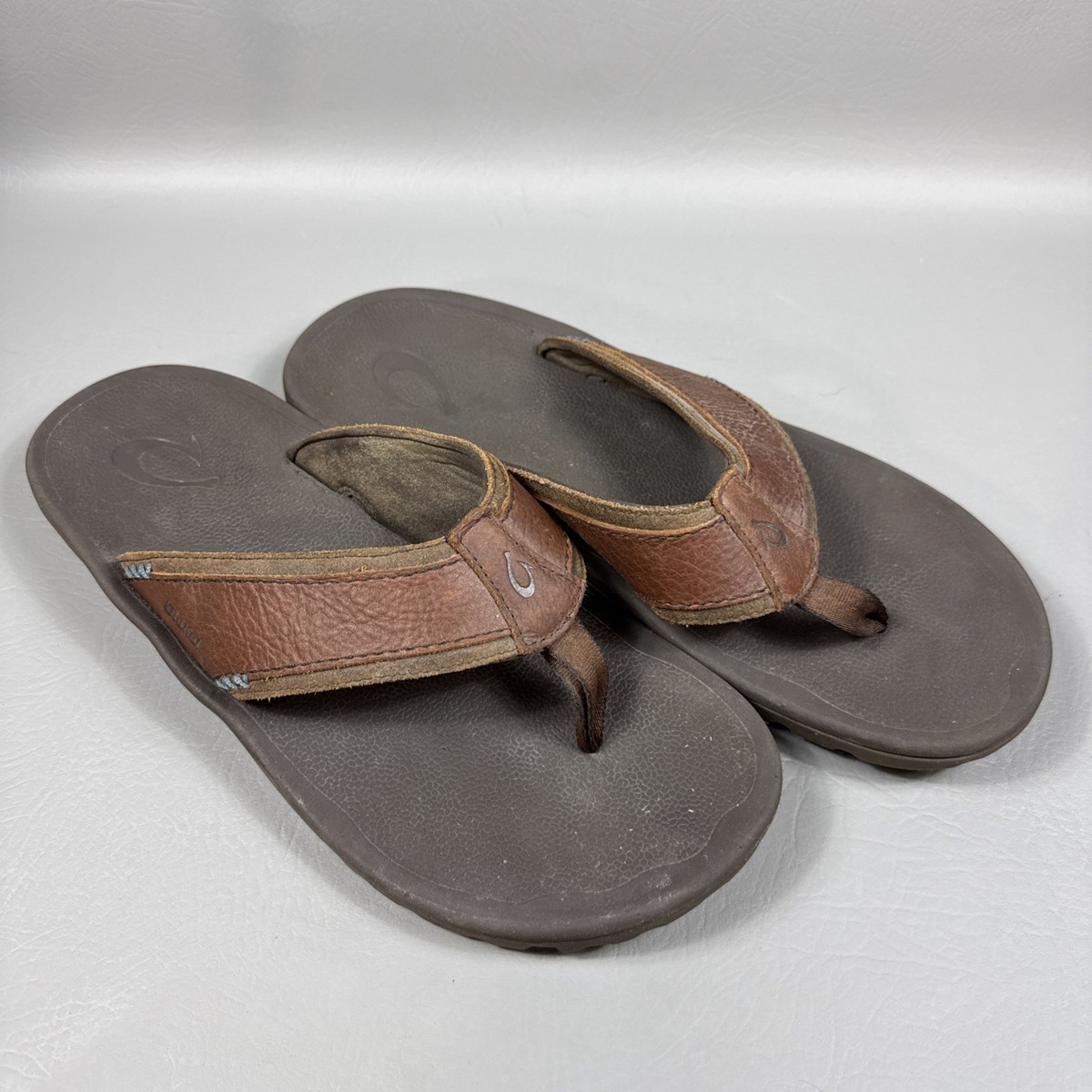 OluKai MEN\'S OLUKAI KUA\'AINA Brown leather sandals sz 13 Olukai Kua main image 3