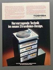 Toshiba HiFi Turm Stereoanlage Plattenspieler 1978 Vintage Ad Werbung Reklame