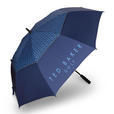 Ted Baker 62" Dual Canopy Anti UV Auto Open Golf Umbrella - Navy FREE DELIVERY