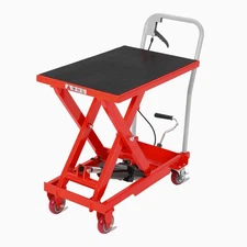 1100LB Hydraulic Lift Table Cart 35.4in Max Lifting Height Single Scissor Lift