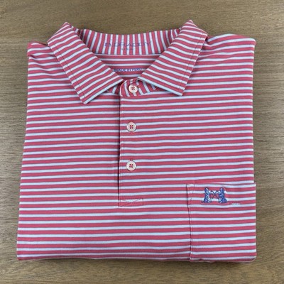 B Draddy Sport x NGLA National Golf Links Of America Stripe Polo Shirt Mens XL