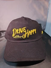 JEEP DRIVE HAPPY Gladiator Embroidered Ball Cap Hat  BLACK AND YELLOW 