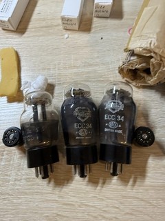 Mullard ECC34 Holy Grail audio tubes 3 pcs tested pin compatible ECC32 B65 6SN7