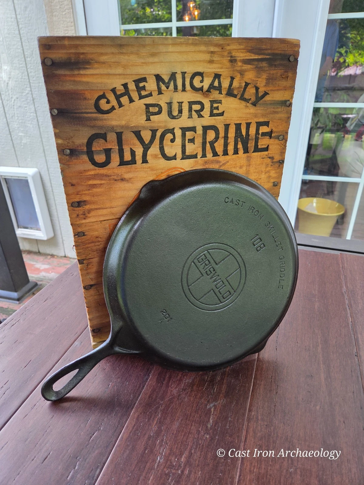 Griswold #108 Cast Iron Skillet Griddle With Large Block Logo Restored