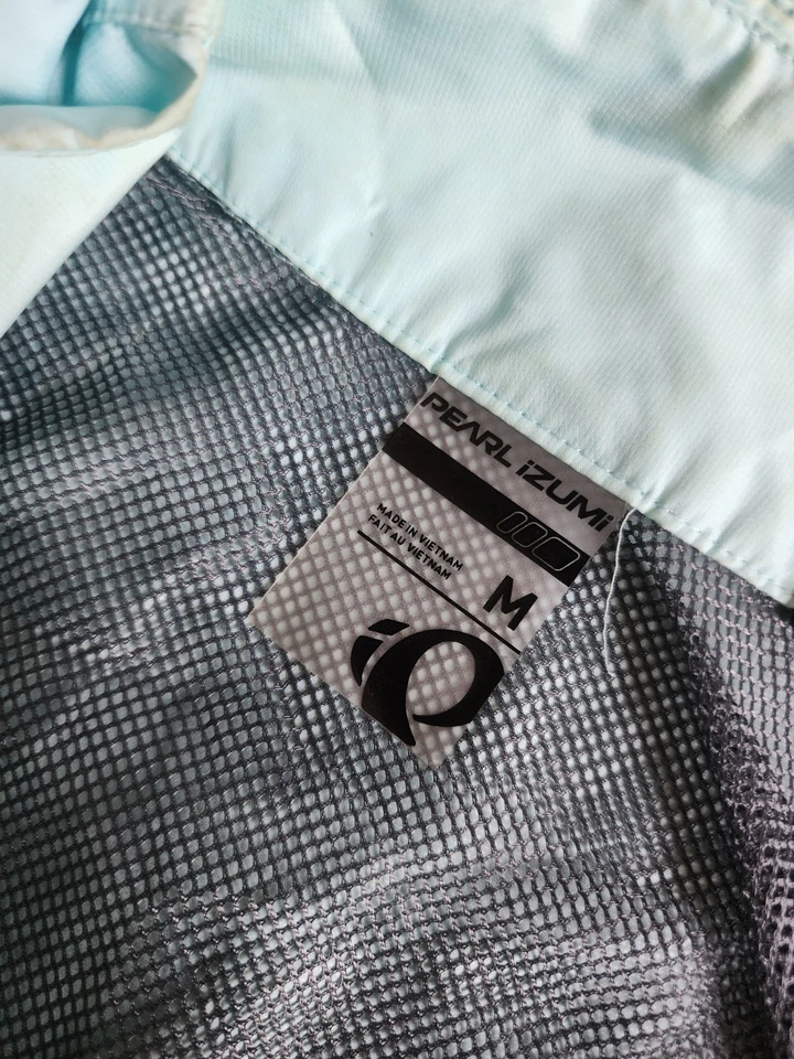 Pearl Izumi Womens Quest Barrier Convertible Cycling Jacket Vest Lt Blue Medium - Image 3 of 4
