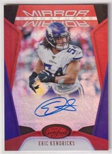 NFL ERIC KENDRICKS AUTO 2020 PANINI Certified FOOTBALL MIRROR RED SIGNATURES