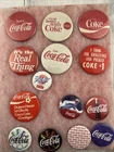 VINTAGE LOT OF PINS BUTTONS BADGES 70s 80s 90s Pins 14 Coke Coca Cola