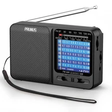 PRUNUS J-711 Portable Radio AM/FM/SW1-SW7 Shortwave Radio, USB-C Charging AA ...